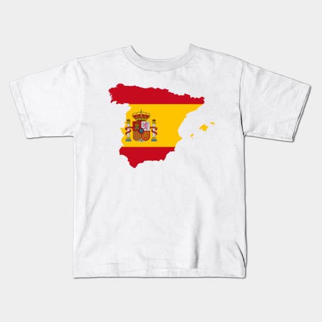 Spain Flag Kids T-Shirt by Islanr